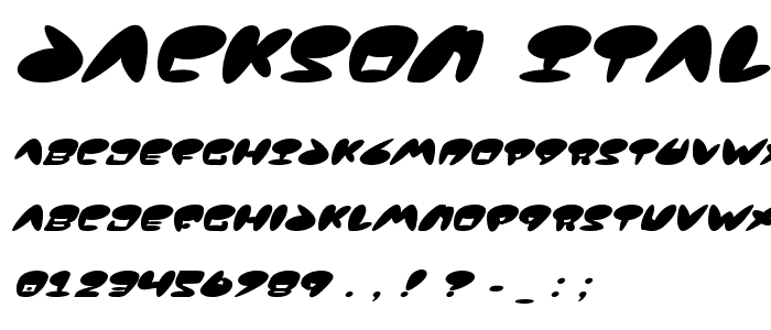 Jackson Italic font